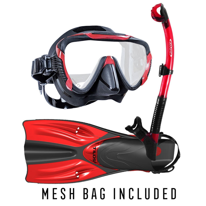 Morphi Mask and Orion Dry Snorkel Package for Snorkeling