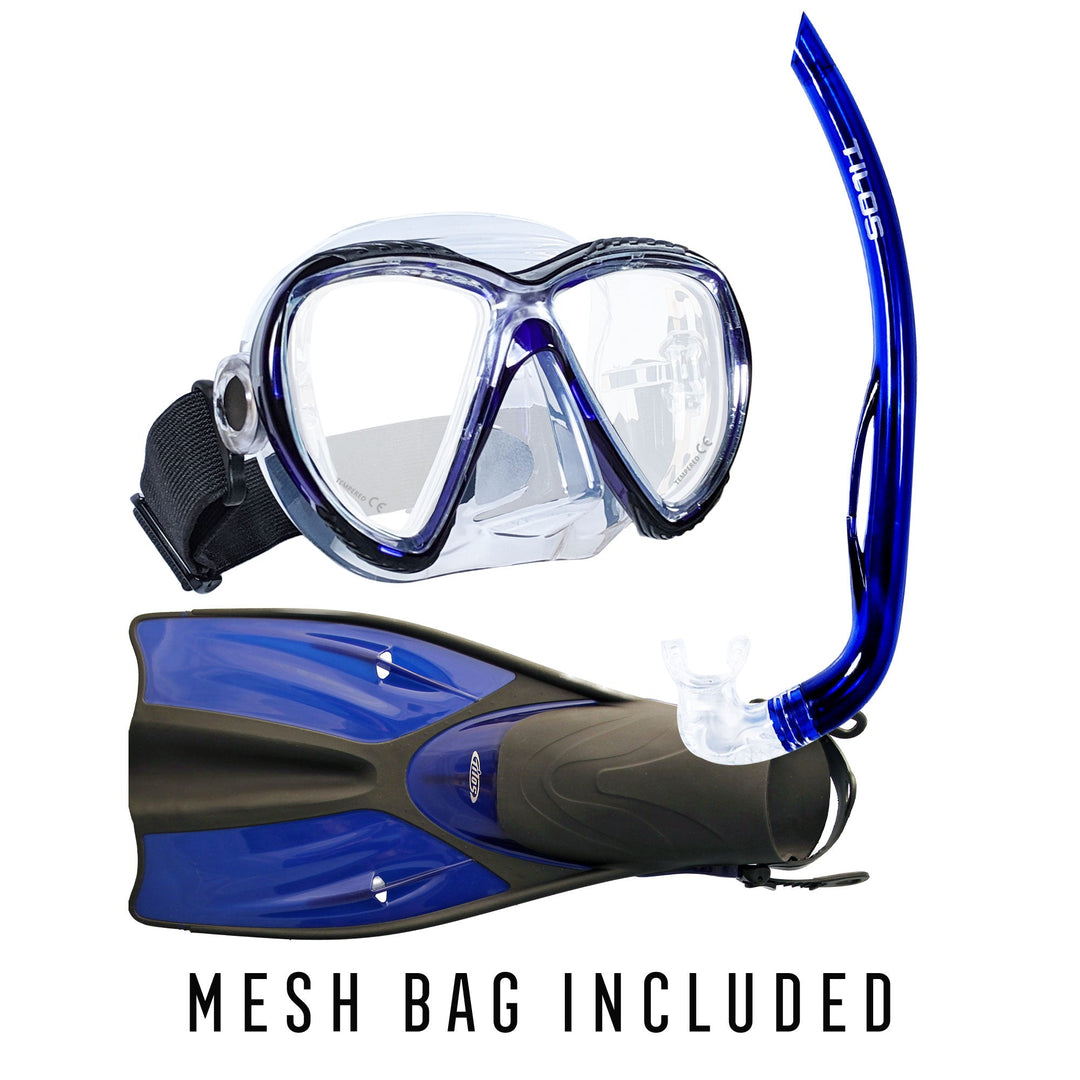 Cogito Snorkeling Mask and Fins Combo Package