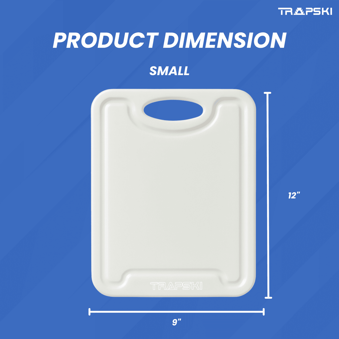 TRAPSKI Premium 1/2 Inch Thick HDPE Cutting Boards | Food-Grade Kitchen Prep Surface | Juice Grooves | Made in the USA