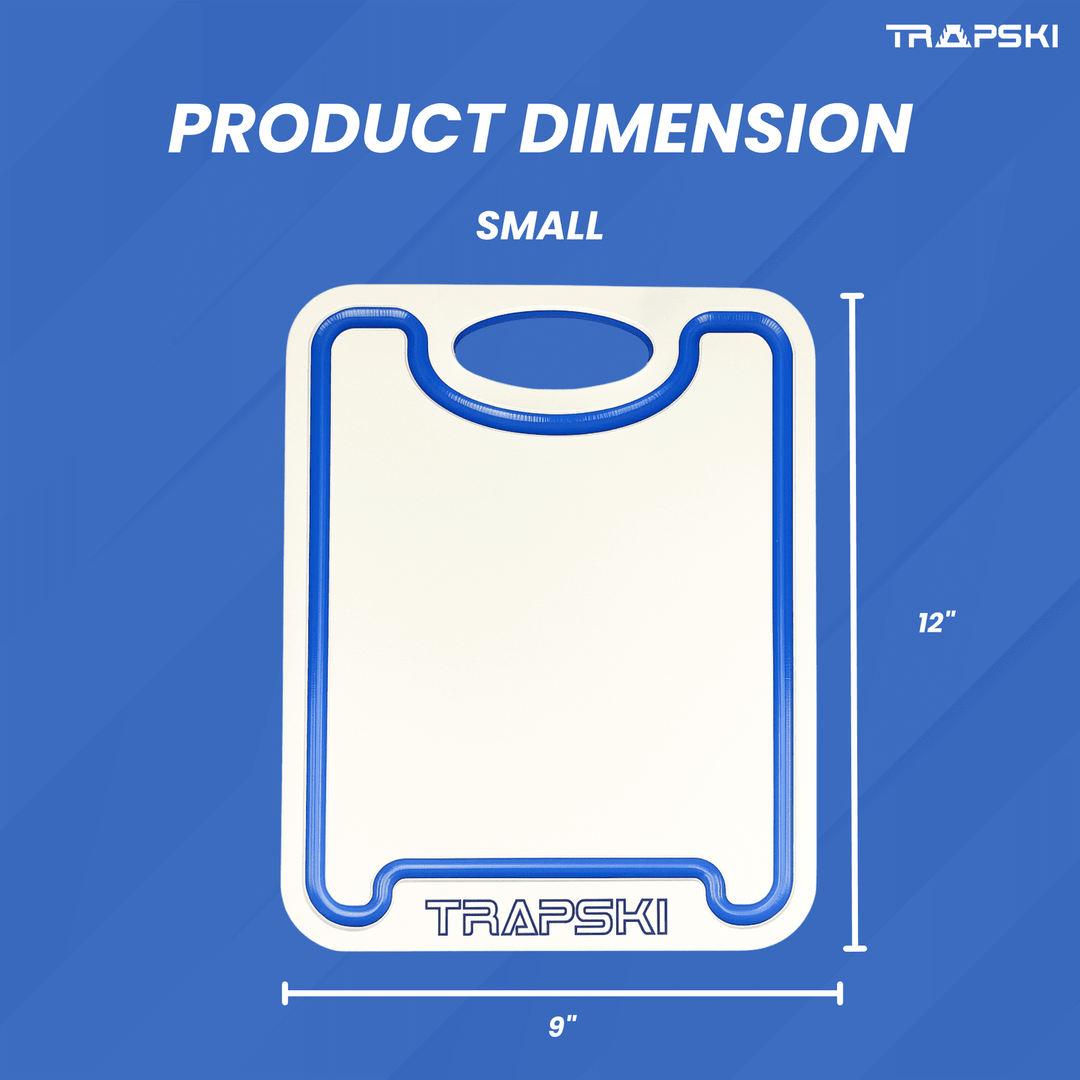TRAPSKI Premium 1/2 Inch Thick HDPE Cutting Boards | Food-Grade Kitchen Prep Surface | Juice Grooves | Made in the USA