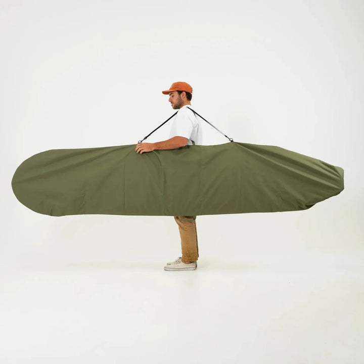 Olive Drab Canvas Surfboard Bag