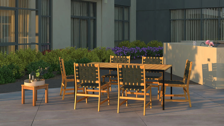 Sava Armless Dining Side Chair for Indoor & Outdoor Use