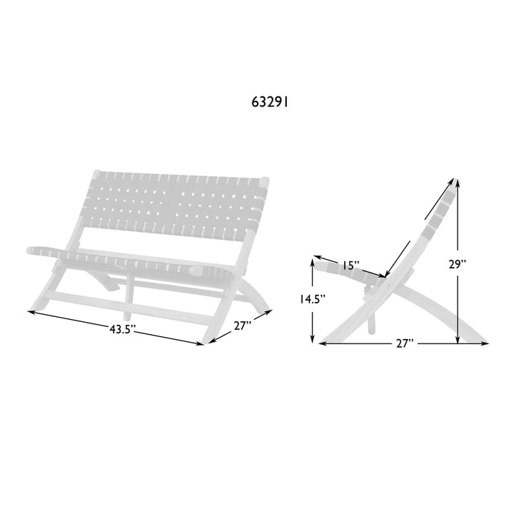 Sava Indoor Outdoor Folding Bench for Versatile Seating
