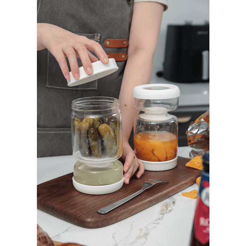 Glass Flip-Over Pickle Jar