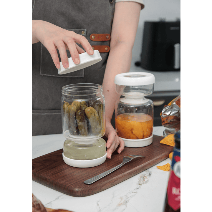 Glass Flip-Over Pickle Jar