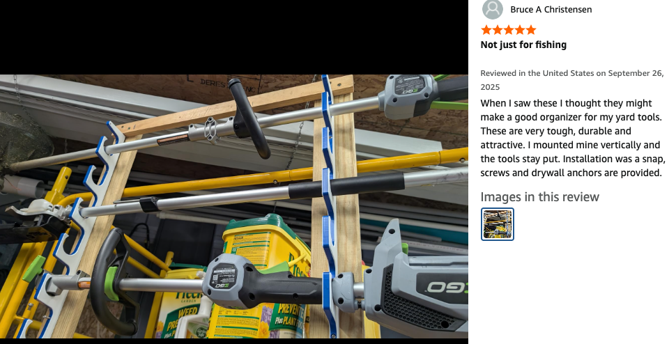 TRAPSKI Premium Fishing Rod/Pole Holder Rack Organizers | Wall or Ceiling or Boat Mounted Fishing Rod Rack | Durable Marine Grade HDPE Plastic | Stackable Storage