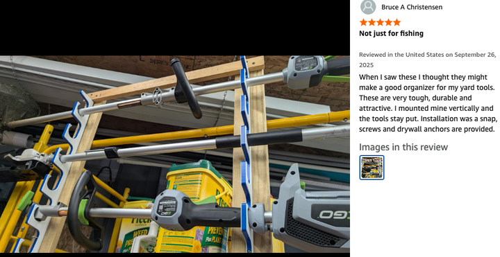 TRAPSKI Premium Fishing Rod/Pole Holder Rack Organizers | Wall or Ceiling or Boat Mounted Fishing Rod Rack | Durable Marine Grade HDPE Plastic | Stackable Storage