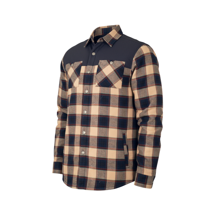 Handup Flannel Jacket - Navy/Tan Plaid