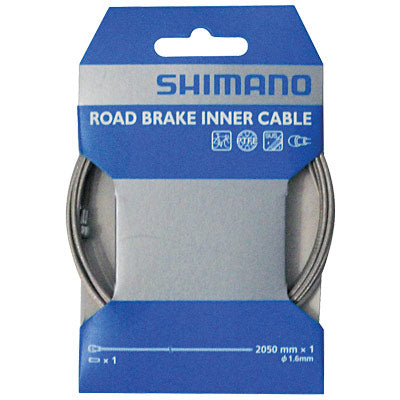 SHIMANO TEFLON BRAKE INNER WIRE, 2050mm, Shimano/SRAM, Road
