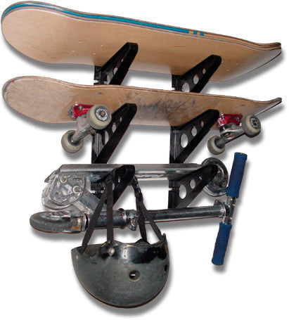 Skateboard Storage Rack for Organizing Boards and Gear