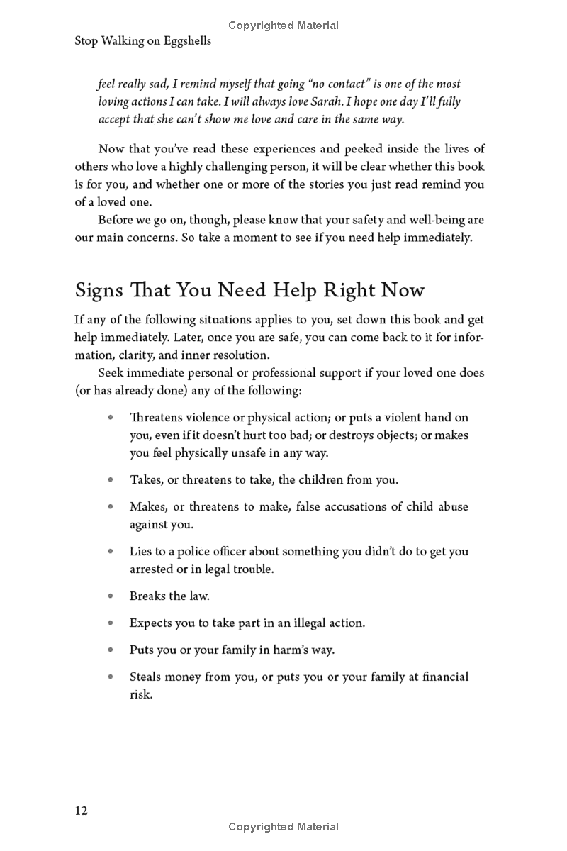 Stop Walking on Eggshells: Taking Your Life Back When Someone You Care About Has Borderline Personality Disorder Spiral Bound