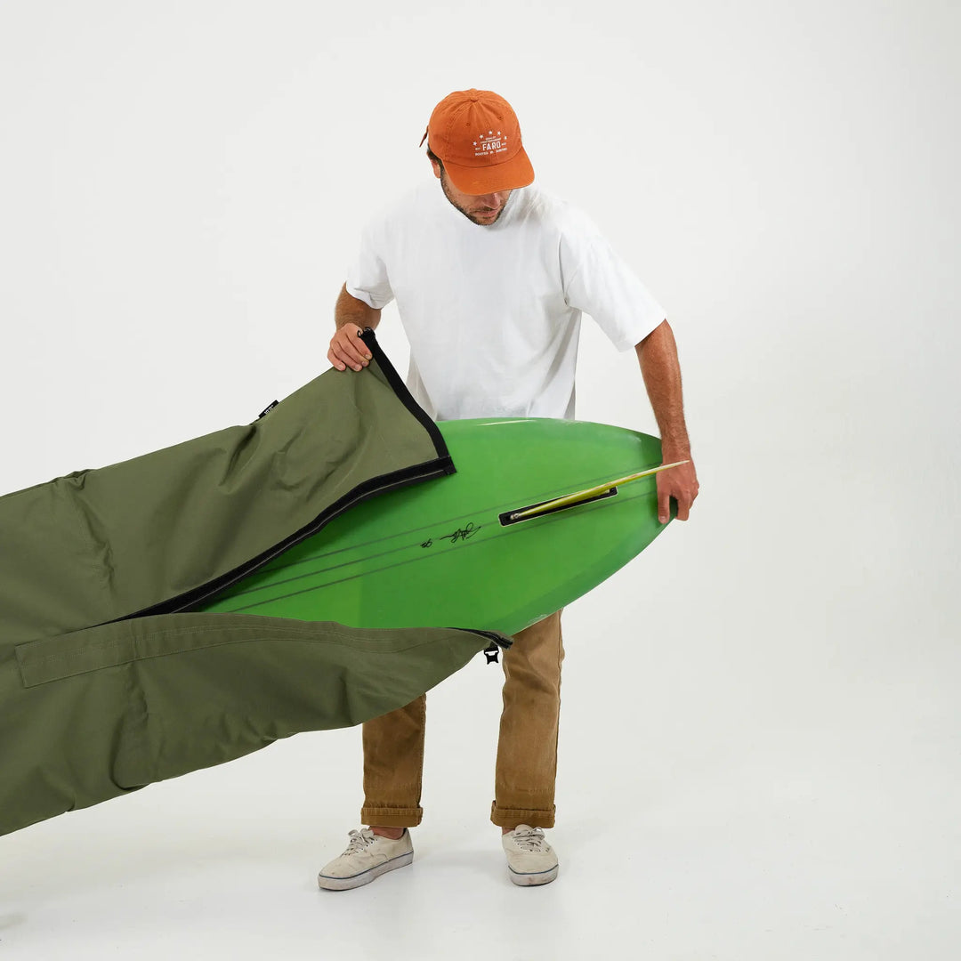 Olive Drab Canvas Surfboard Bag