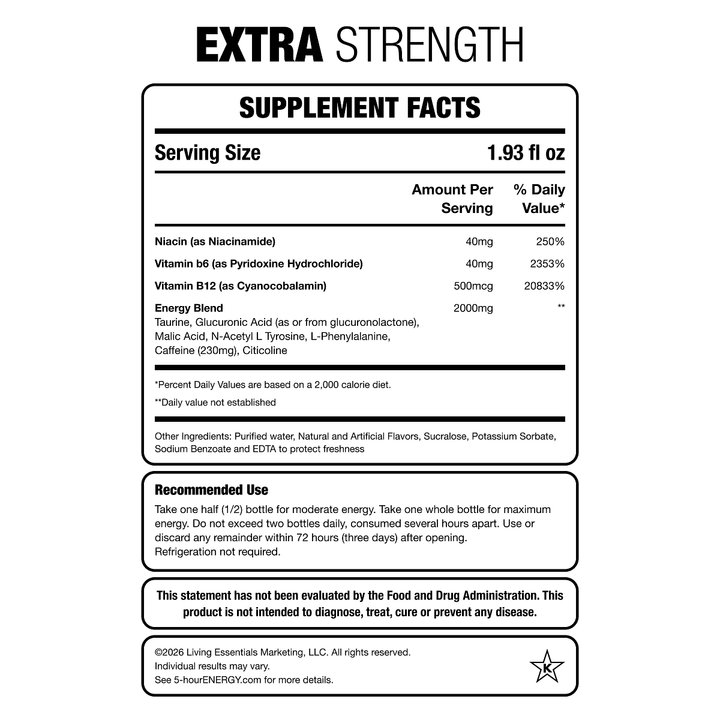 5-hour Energy Grape Flavor Extra Strength 5-hour ENERGY Shots