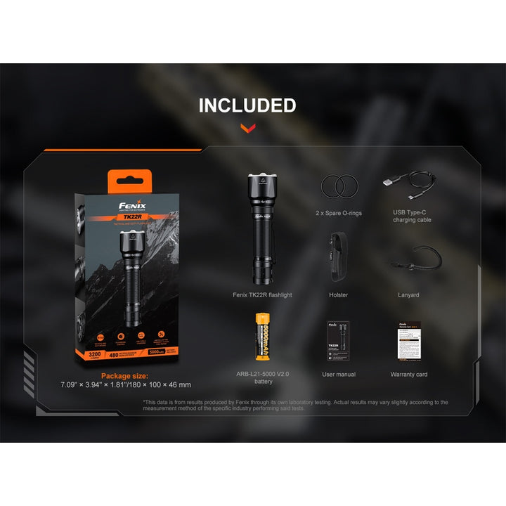 Fenix TK22R Rechargeable Tactical & Duty Flashlight