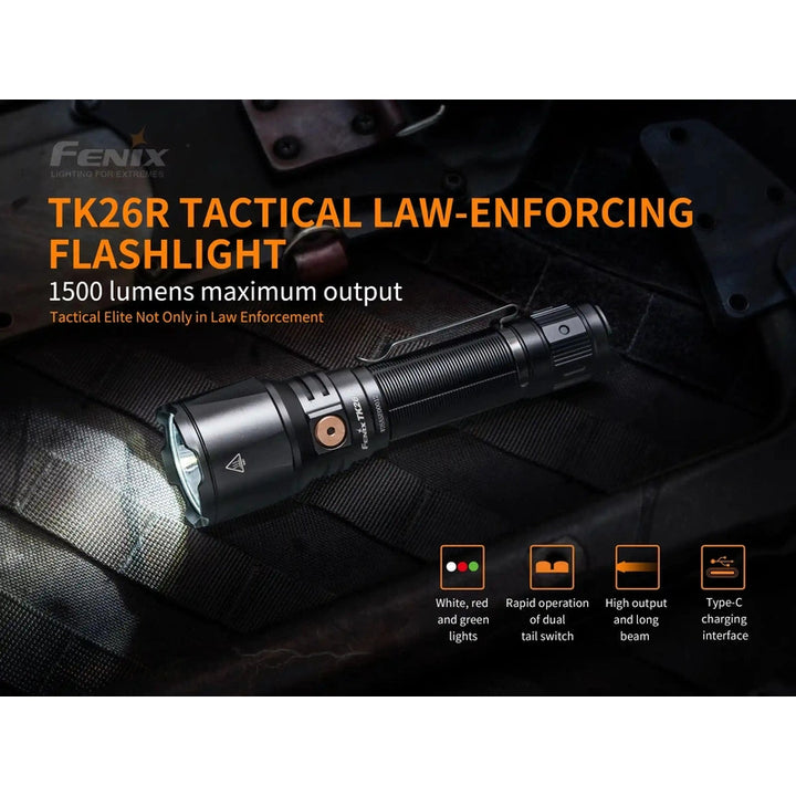 Fenix TK26R Tactical LED Flashlight - 1500 Lumens