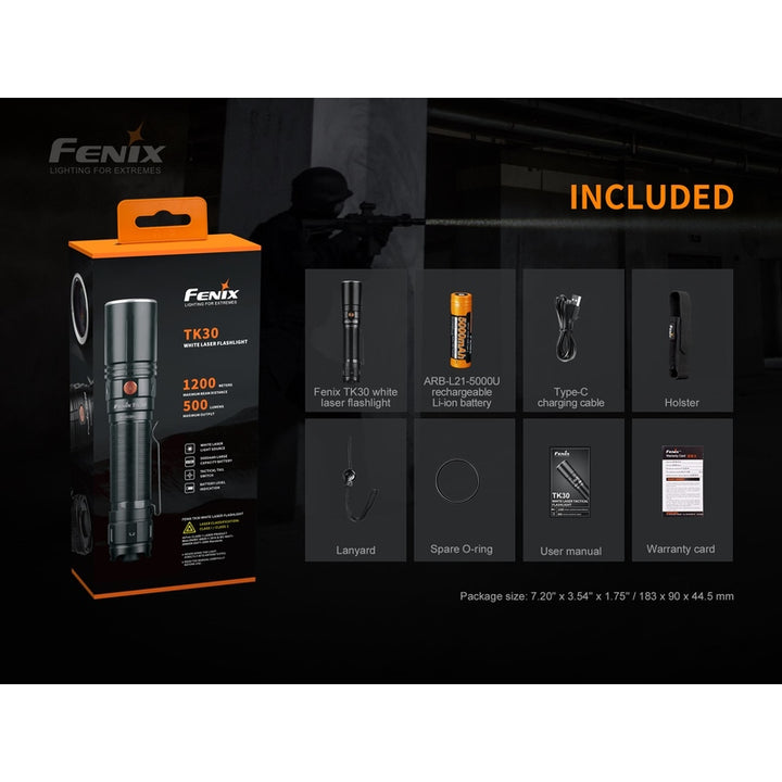 Fenix TK30 White Laser LED Flashlight