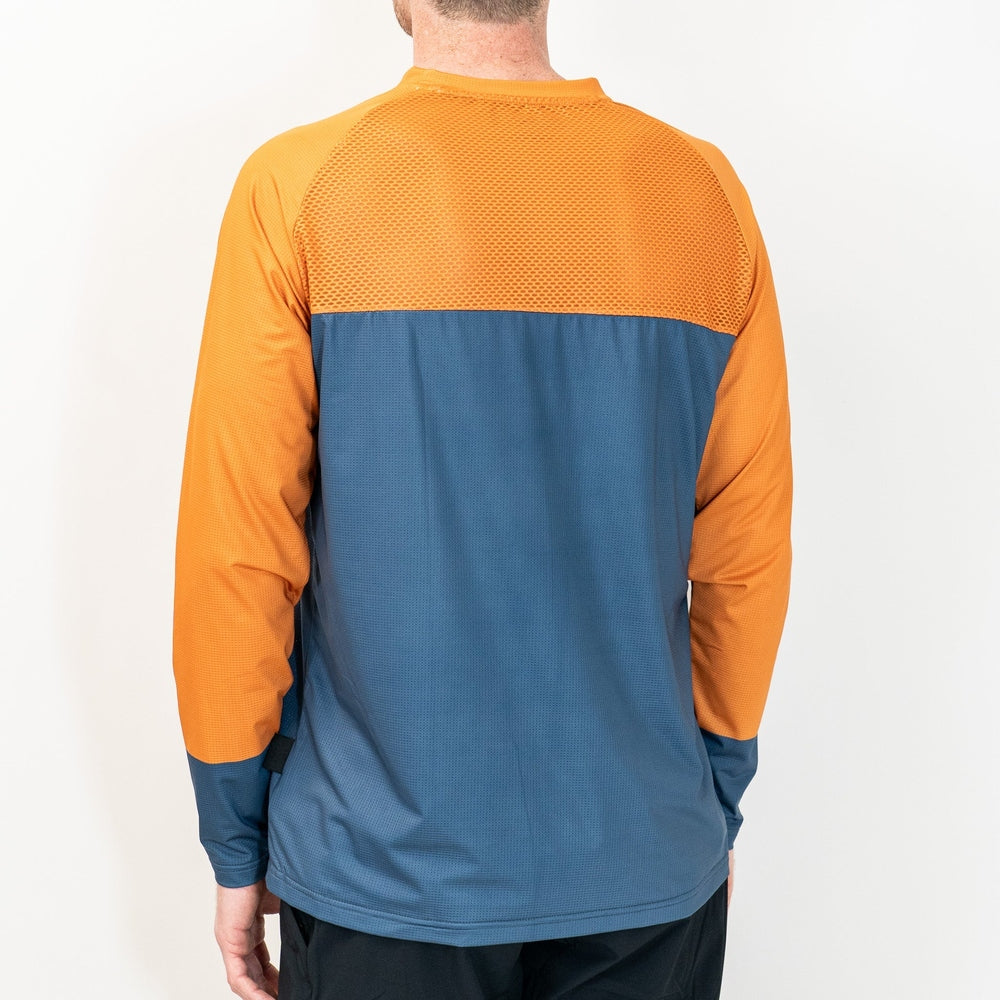 Handup Long Sleeve VenTop Jersey - Burning Orange/Slate Grey