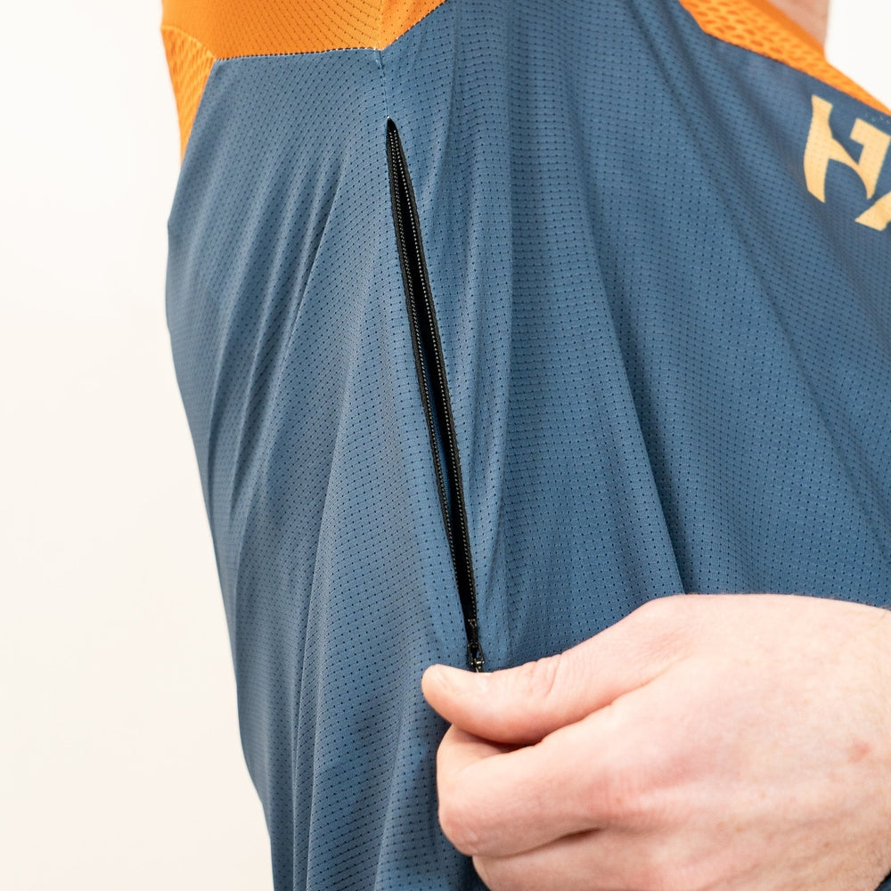 Handup Long Sleeve VenTop Jersey - Burning Orange/Slate Grey
