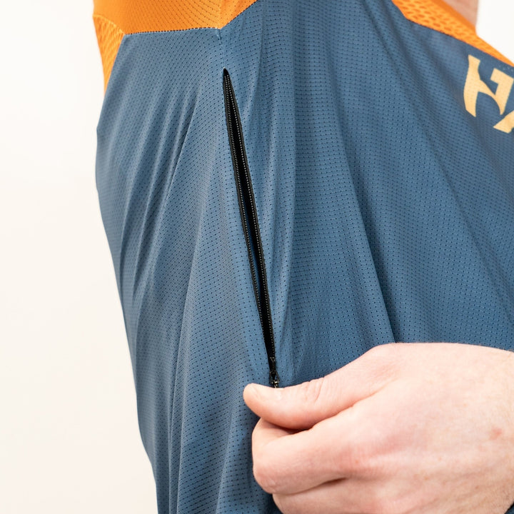Handup Long Sleeve VenTop Jersey - Burning Orange/Slate Grey