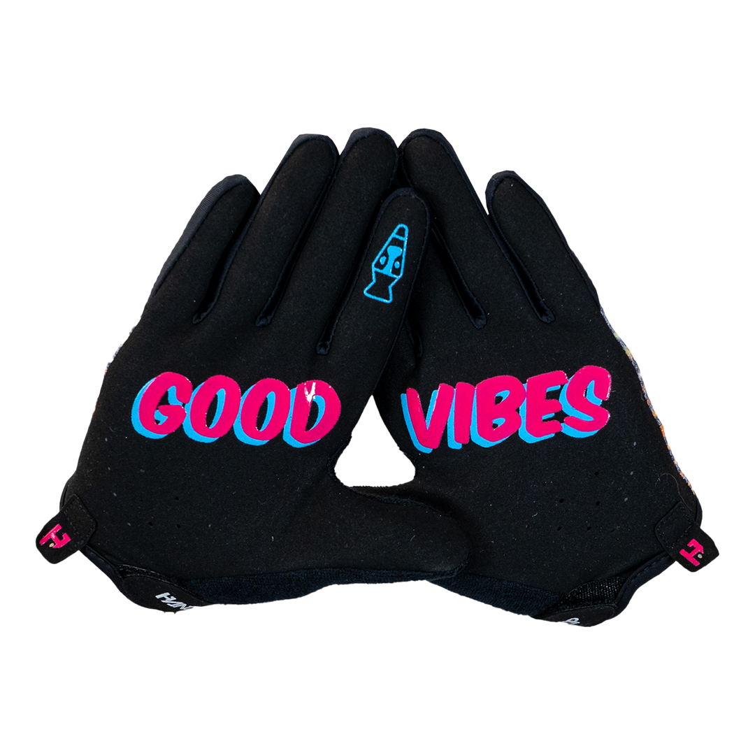 Youth Gloves - Reverse Tie Dye with Unique Design