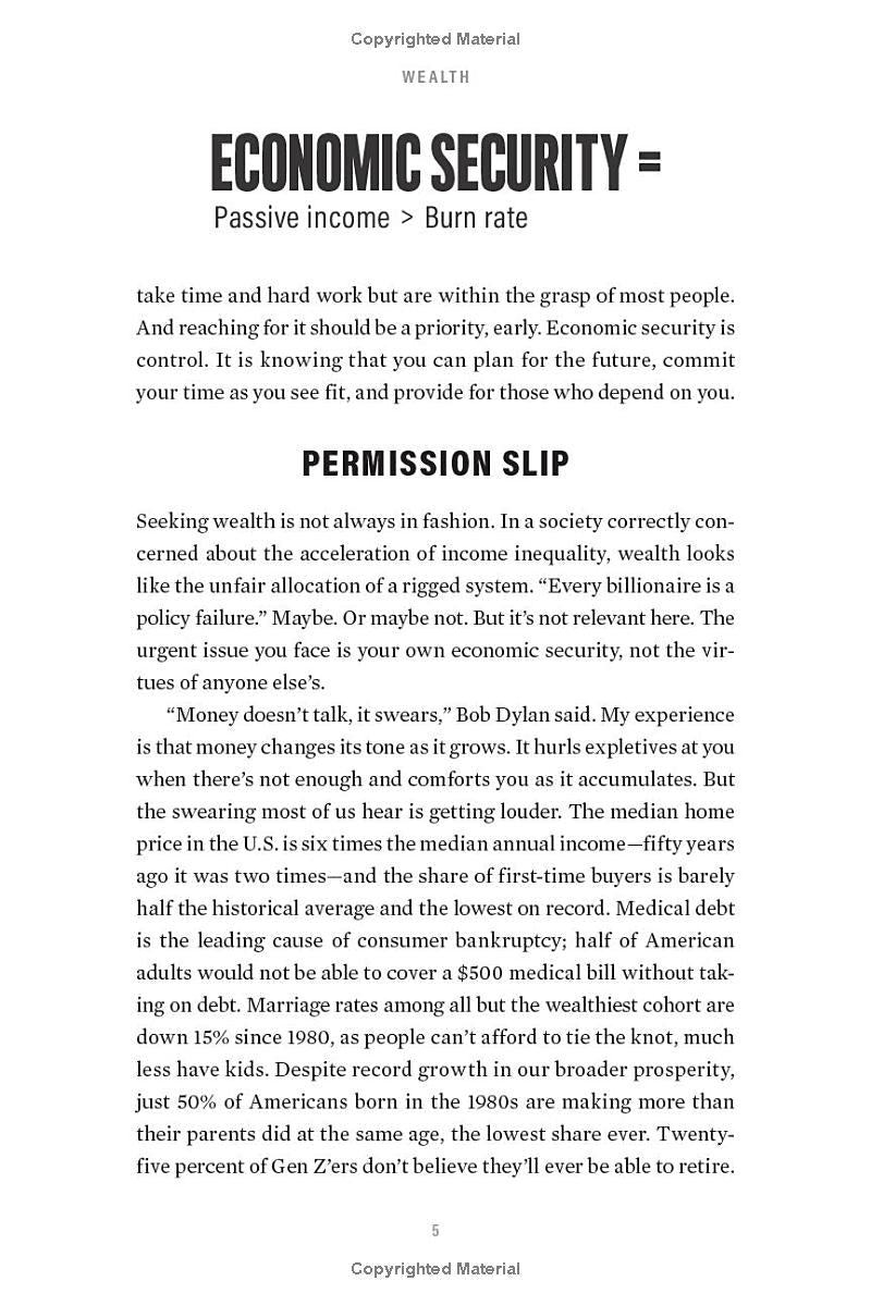 The Algebra of Wealth: A Simple Formula for Financial Security Spiral Bound