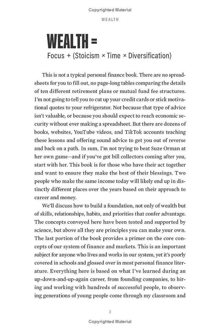 The Algebra of Wealth: A Simple Formula for Financial Security Spiral Bound