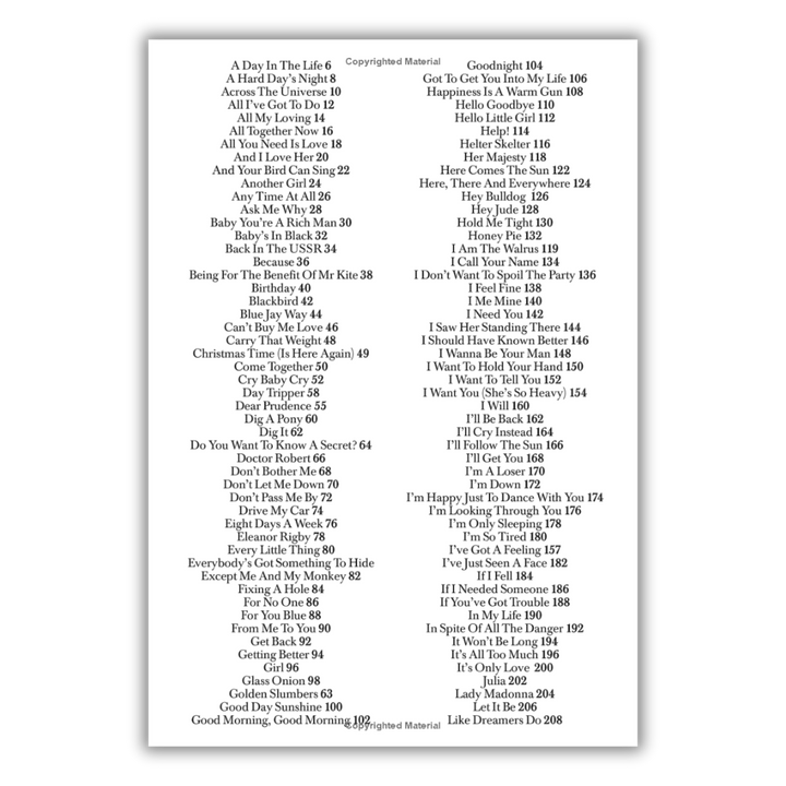 The Beatles Complete Chord Songbook Spiral Bound