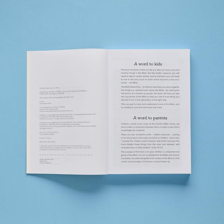 The Bible Made Easy - for Kids Spiral Bound