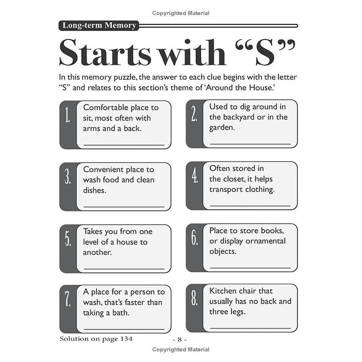 The Easy and Relaxing Memory Activity Book for Adults: Includes Relaxing Memory Activities, Easy Puzzles, Brain Games and More Spiral Bound