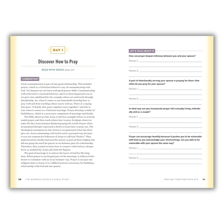 The Married Couple's Bible Study: 12 Weeks of Readings and Reflections to Strengthen Your Marriage Spiral Bound