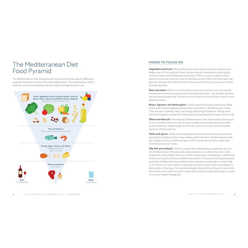 The 30-Minute Mediterranean Diet Cookbook Spiral Bound
