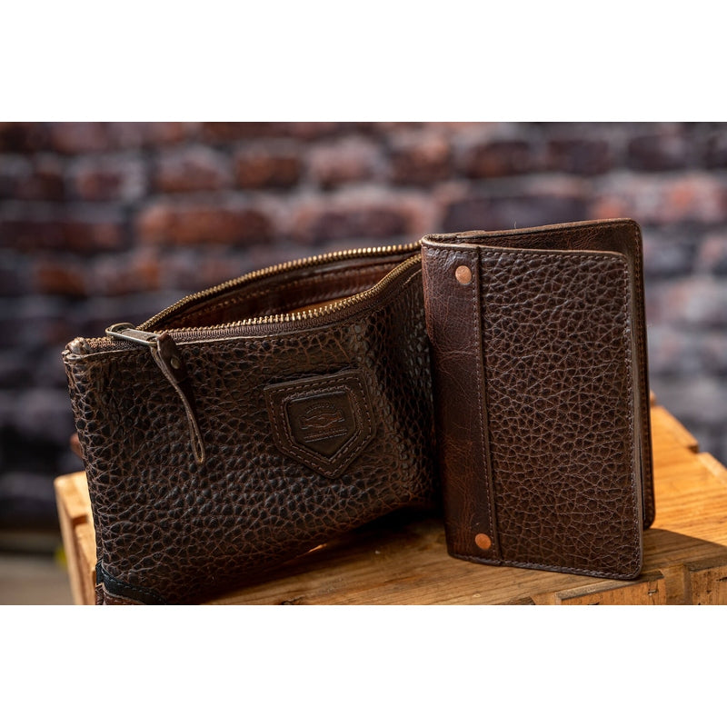 Theodore Leather Zippered Pouch