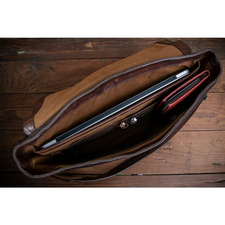 Theodore Leather Messenger Bag