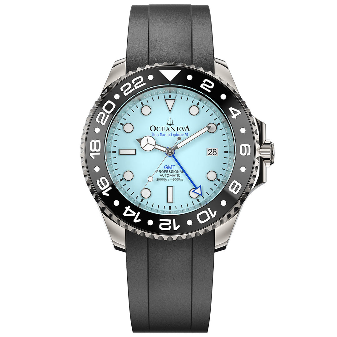 Oceaneva GMT Titanium Automatic Watch - 6000m Deep Marine Explorer