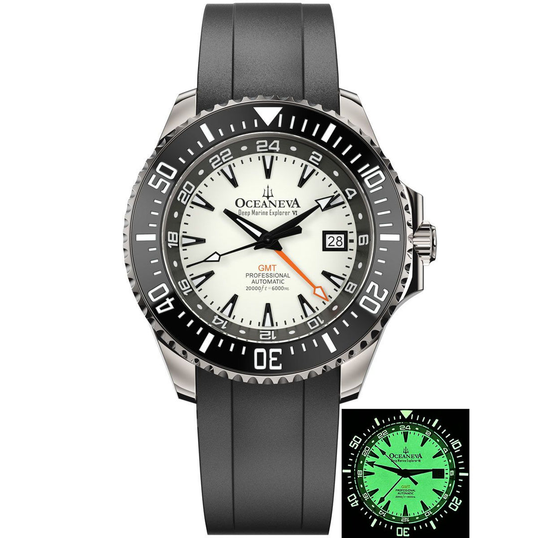 Oceaneva 6000m Titanium Dive Watch - True GMT Explorer
