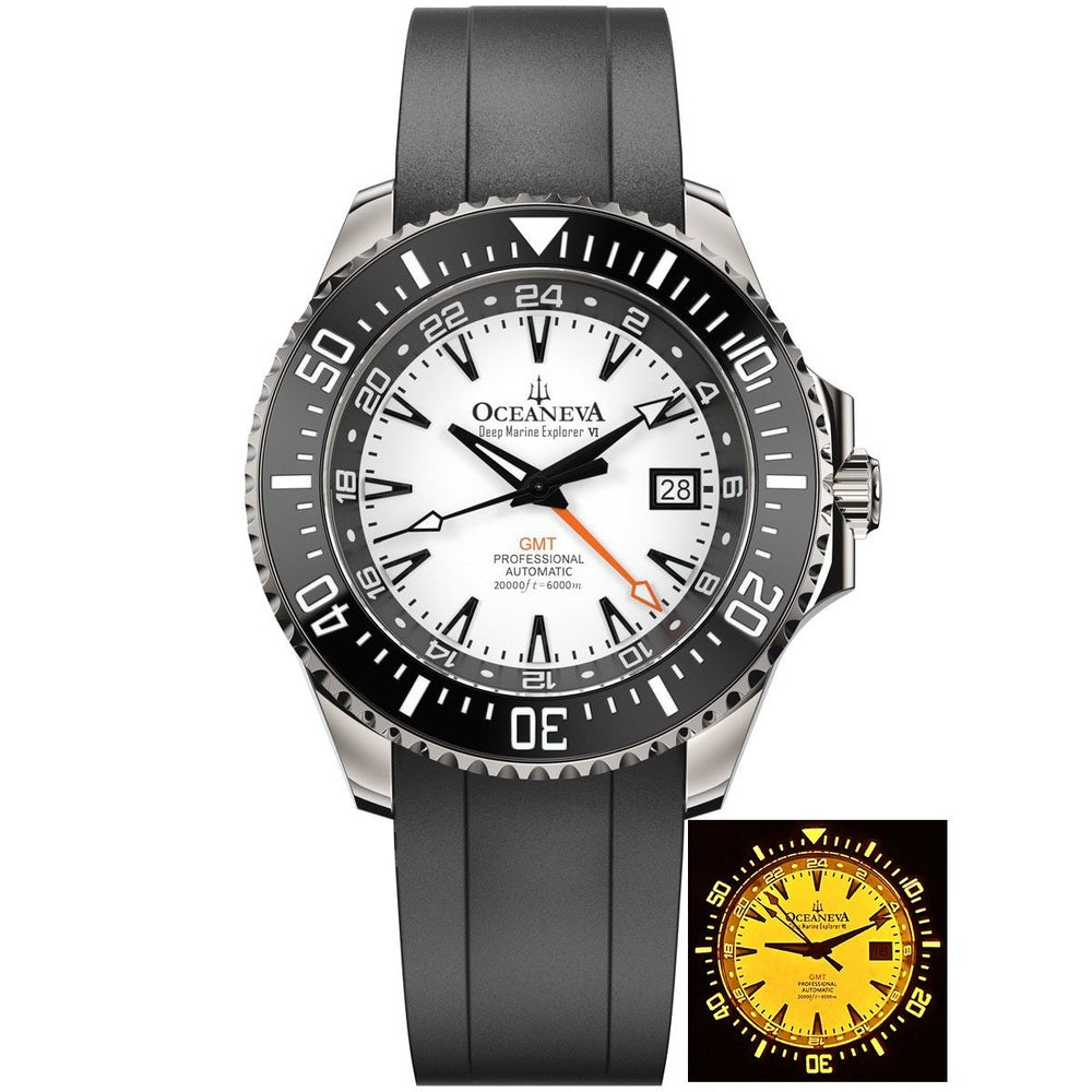 Oceaneva 6000m GMT Watch - Deep Marine Explorer VI Titanium