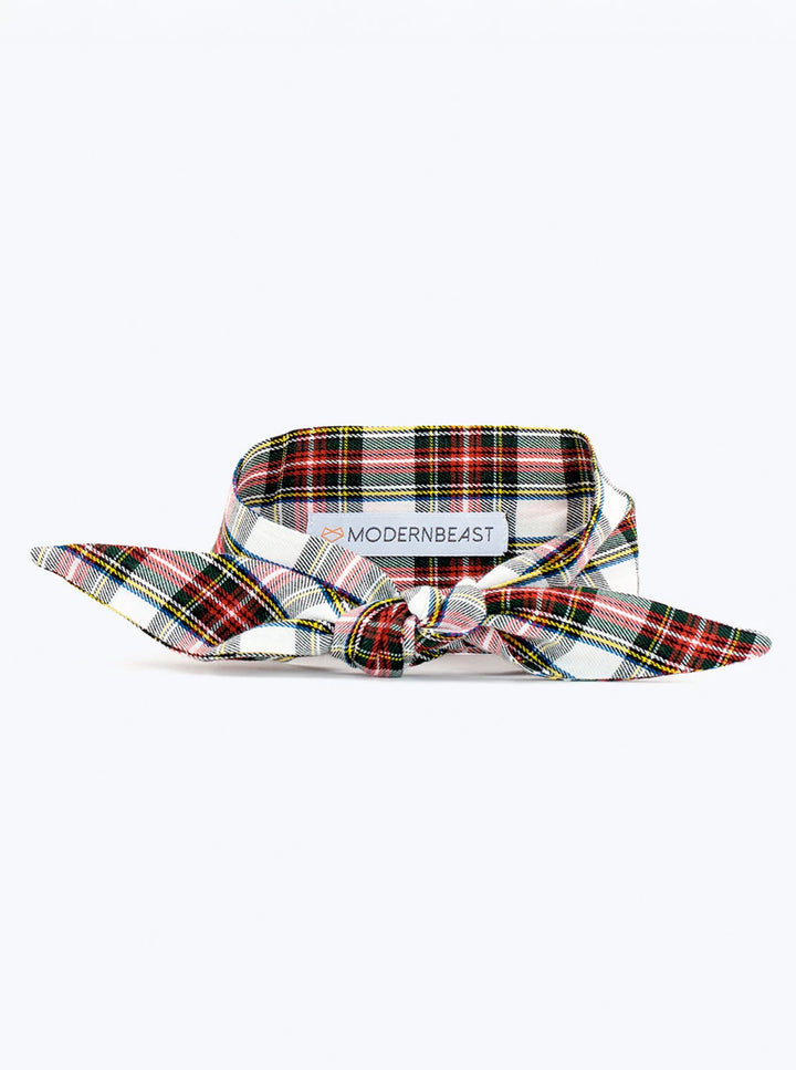 Stylish Holiday Dog Neckties with Plaid Designs