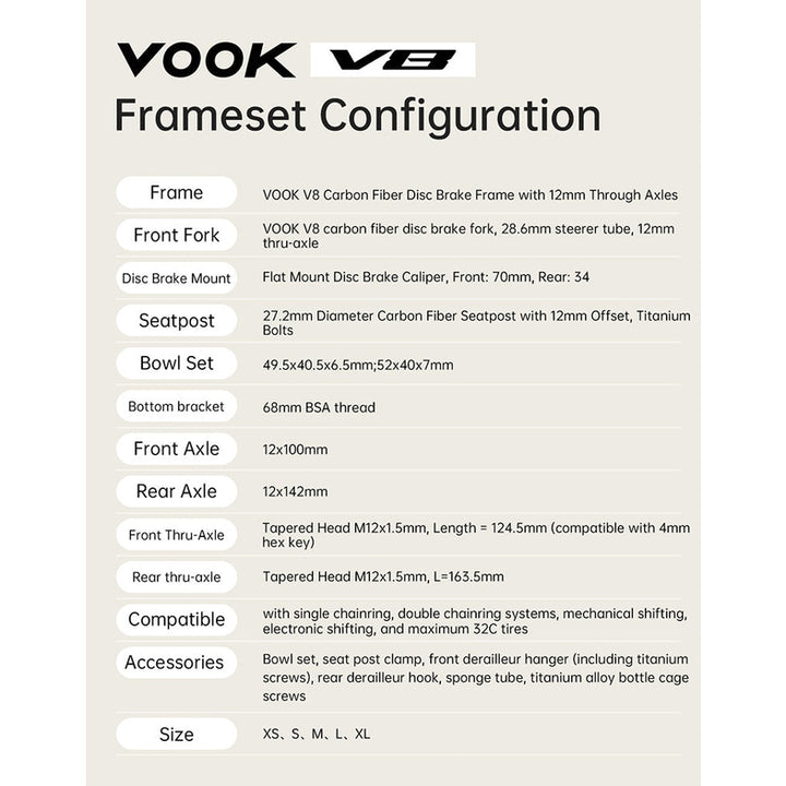 VOOK V8 Carbon Fiber Frame