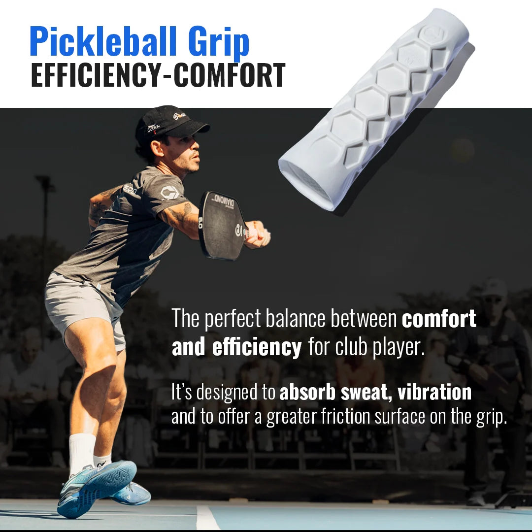 Hesacore Pickleball Grip - 5.25 Inches Long - Regular Soft Feel - White