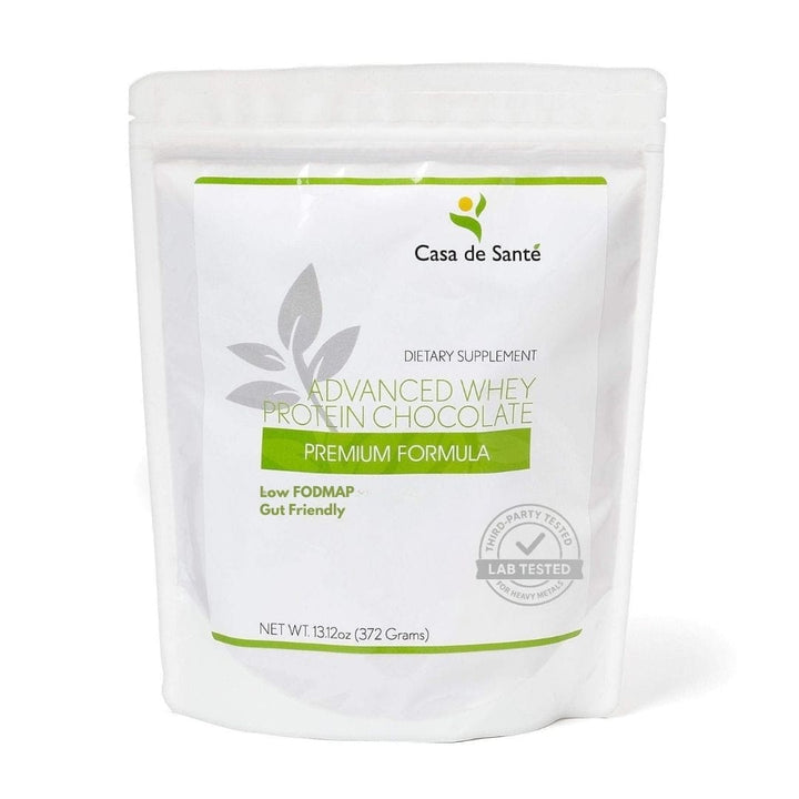casa de sante Low FODMAP Elemental Whey WPI Protein Powder + Digestive Enzymes| No Gluten Lactose Soy Sugar or Grain Low Carb Keto Paleo| All Natural Chocolate