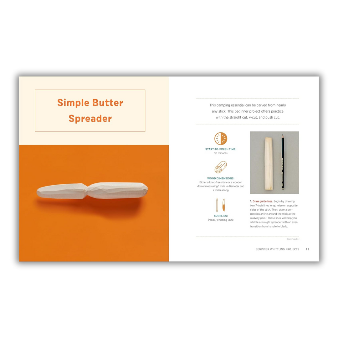 Whittling for Beginners: Step-by-Step Projects to Carve from Wood Spiral Bound