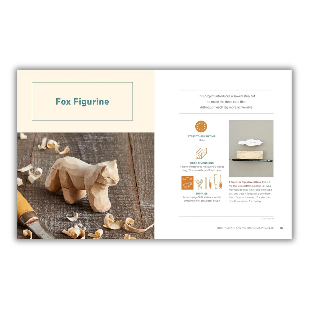 Whittling for Beginners: Step-by-Step Projects to Carve from Wood Spiral Bound