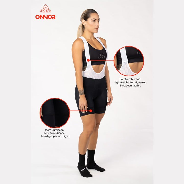 Onnor Sport Women's Smooth Black Expert Cycling Bib