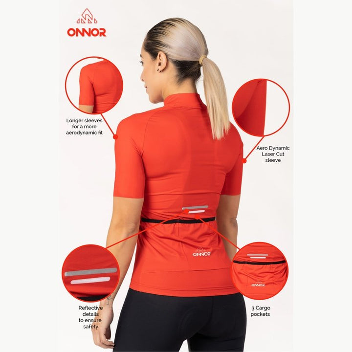 Onnor Sport Women's DNA Red Elite Cycling Jersey