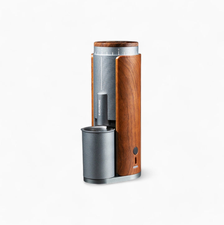 Rechargeable Coffee Grinder with Elegant Wood Cover