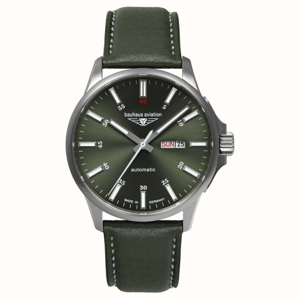 Aviation Titanium Green Watch with Green Dial