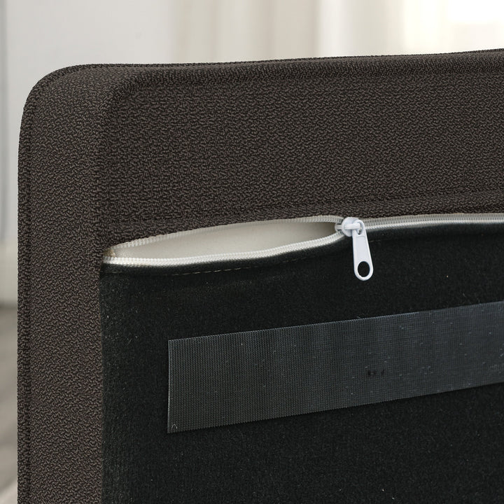 Elegant Rectangular Pet Bed for Small and Medium Dogs - Dark Brown