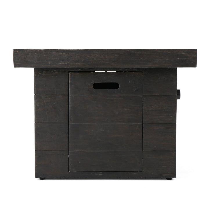 Anchorage 32'' Wood Square MGO Fire Pit Brown - 40,000 BTU