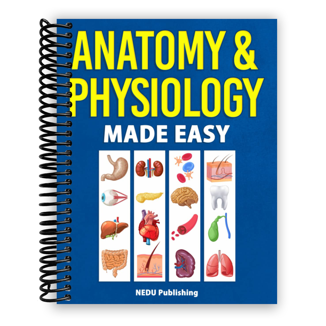 Anatomy & Physiology Made Easy: An Illustrated Study Guide for Students To Easily Learn Anatomy and Physiology Spiral Bound