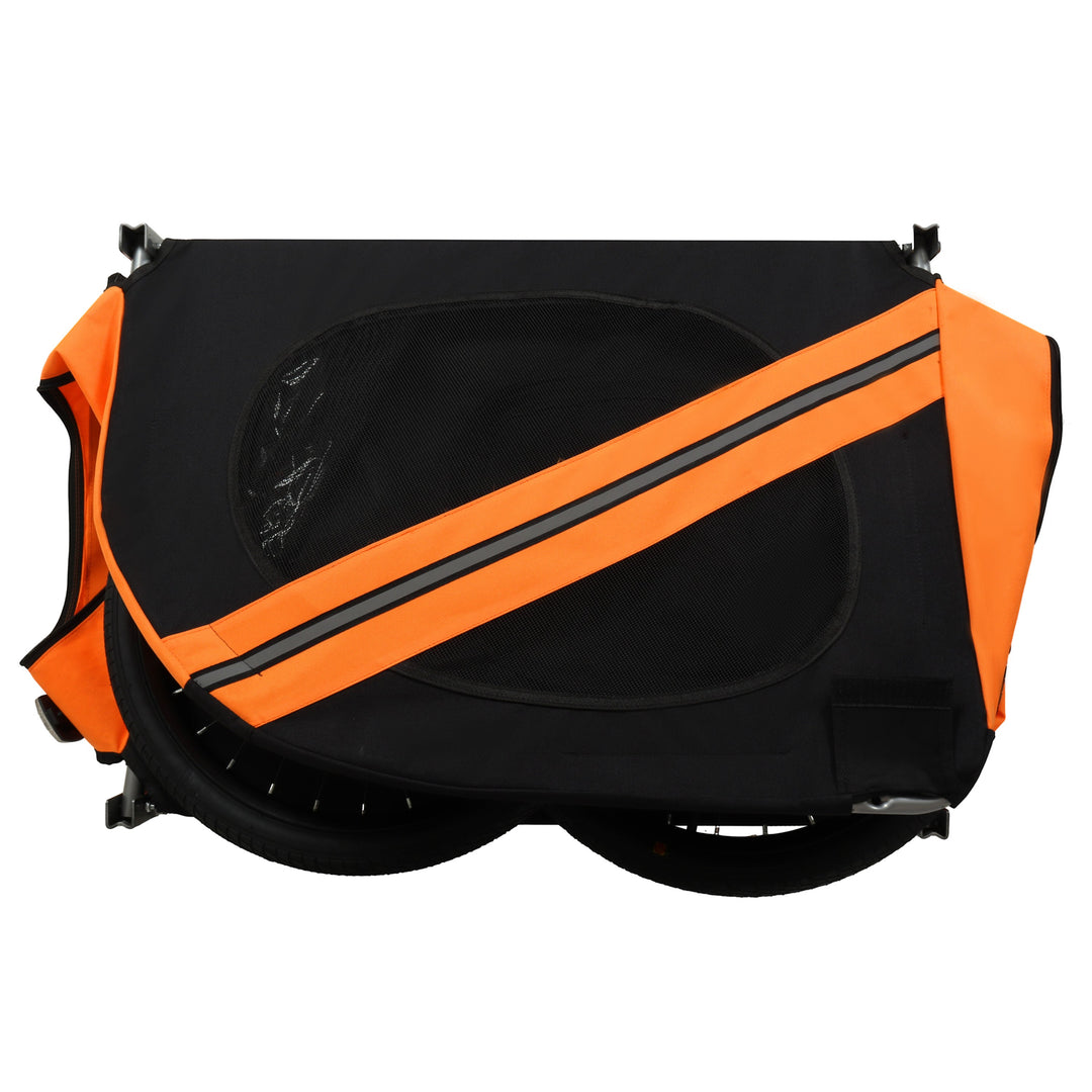 Large Folding Bike Trailer for Dogs – 66LB Capacity All-Terrain Pet Carrier